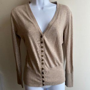 Col Story. Tan Cartigan. Size L